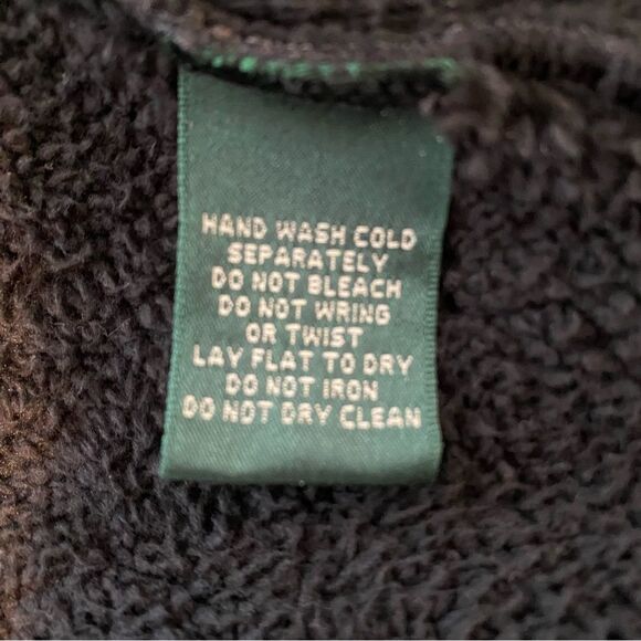 Ralph Lauren Faux Suede Leather Shearling Black Vest Open Front Sexy Glam SZ XL - Picture 5 of 6